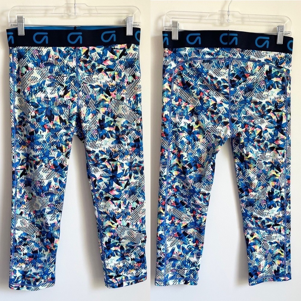 FIRM PRICE Gap Fit Geometric Pattern Neon Cropped Leggings Capri Medium